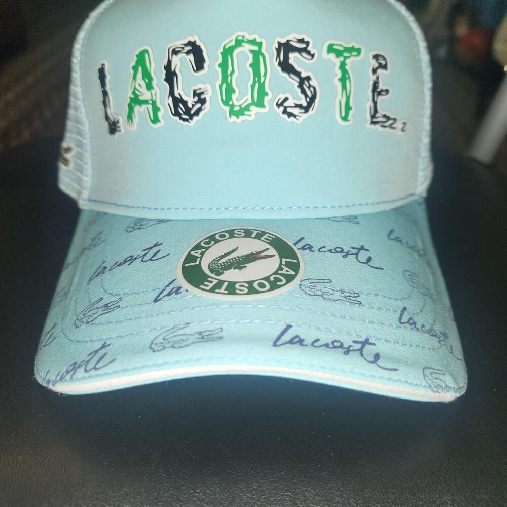 Lacoste Sport Light Blue Trucker Hat - Picture 2 of 7
